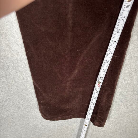 INC International Concepts Velvet Pants 16 Chocolate Stretch Classic Casual - Picture 6 of 8